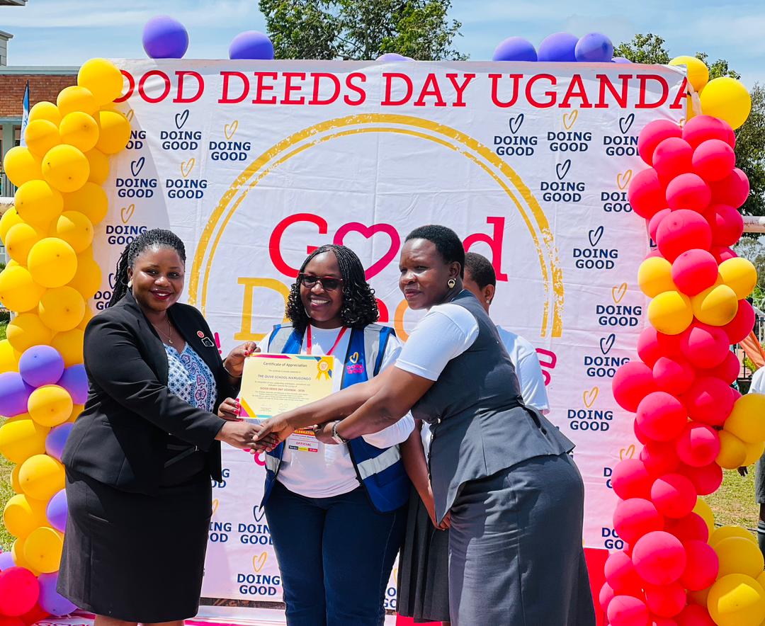 YCBN team at the 8th National Good Deeds Day Celebration at The Olive School, Namugongo