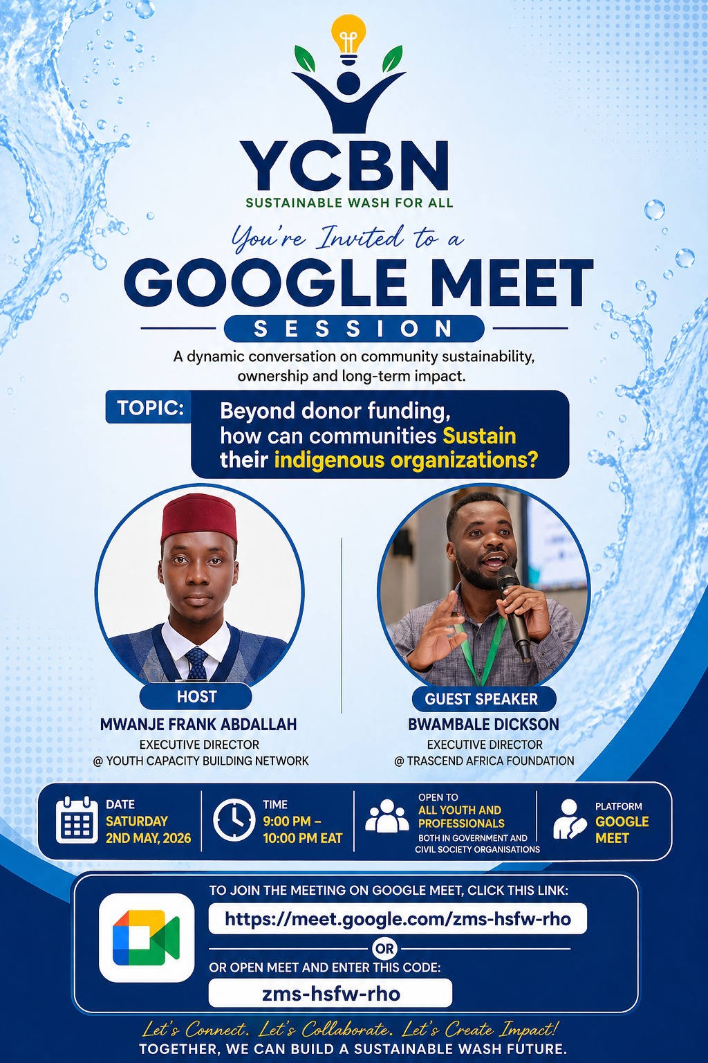 Google Meet session flyer